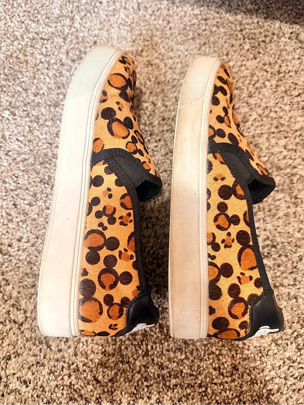 Disney Aldo Mickey Mouse Cheetah Slip-On Sneakers US 8 - Picture 4 of 11